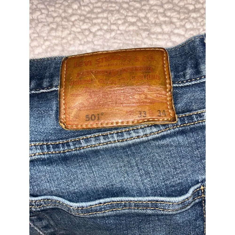 Y2K Men's Levi's Premium 501 Original Fit Denim Jeans W33 L34